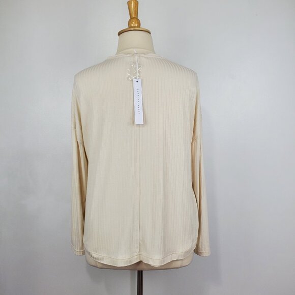 Jane + Delancey Casual V-Neck Button Detail Stretchy Minimalist Top NEW NWT XL - Picture 9 of 16